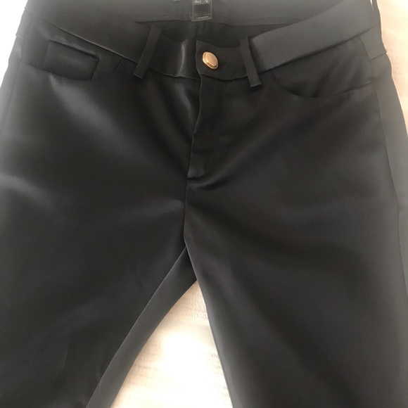 Black satin finish black pants from Mango store. - Picture 3 of 4